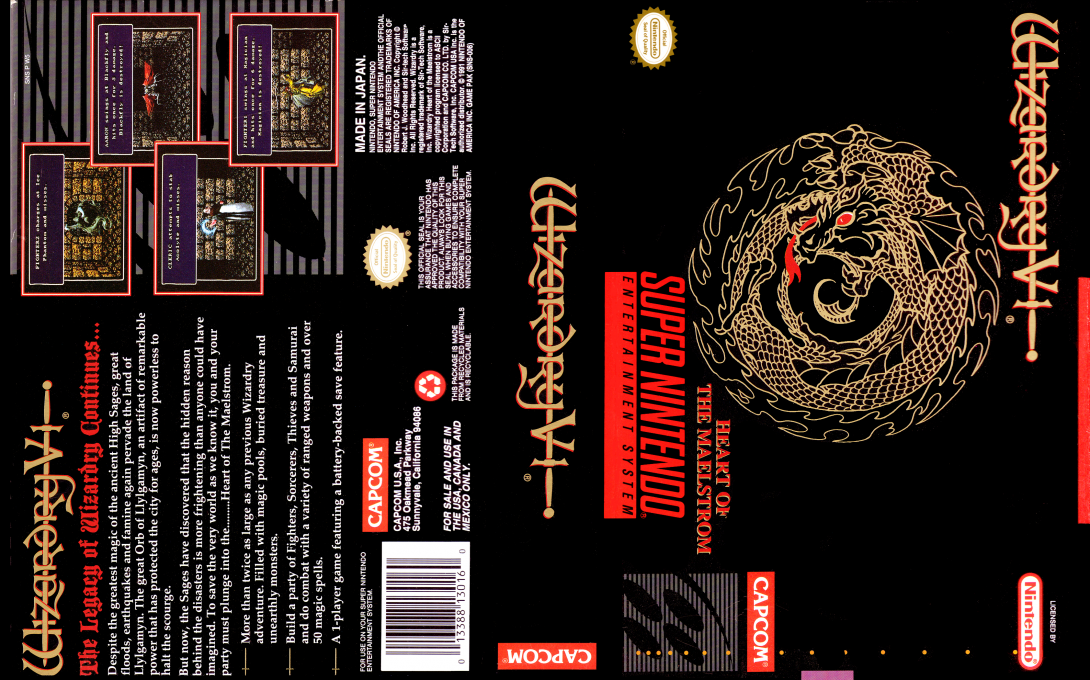 Wizardry V – Saika no Chuushin  T+Eng v1.1 darkmoon2321 (J) [JP] snes 1994 Box Art