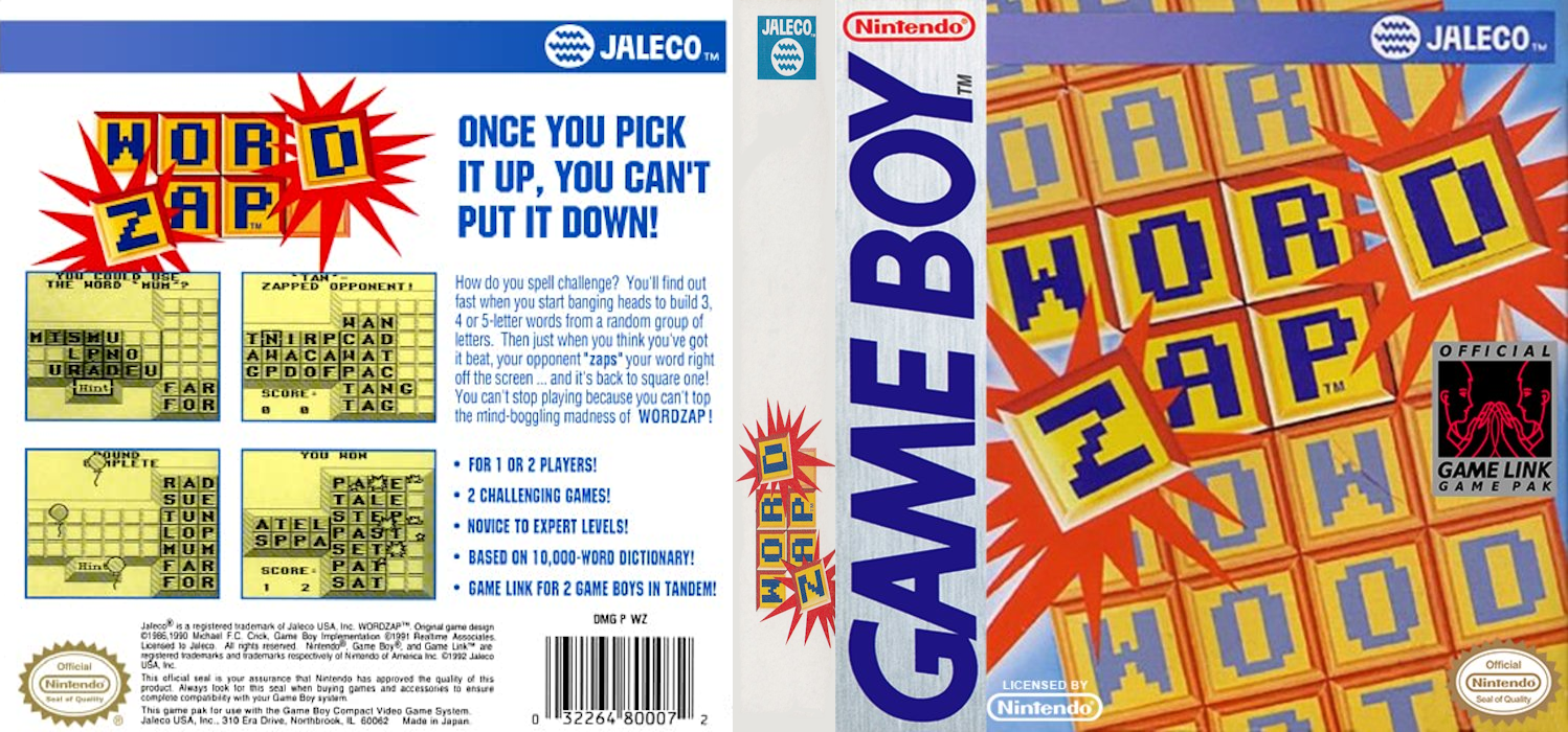 WordZap [US] gb 1992 Box Art