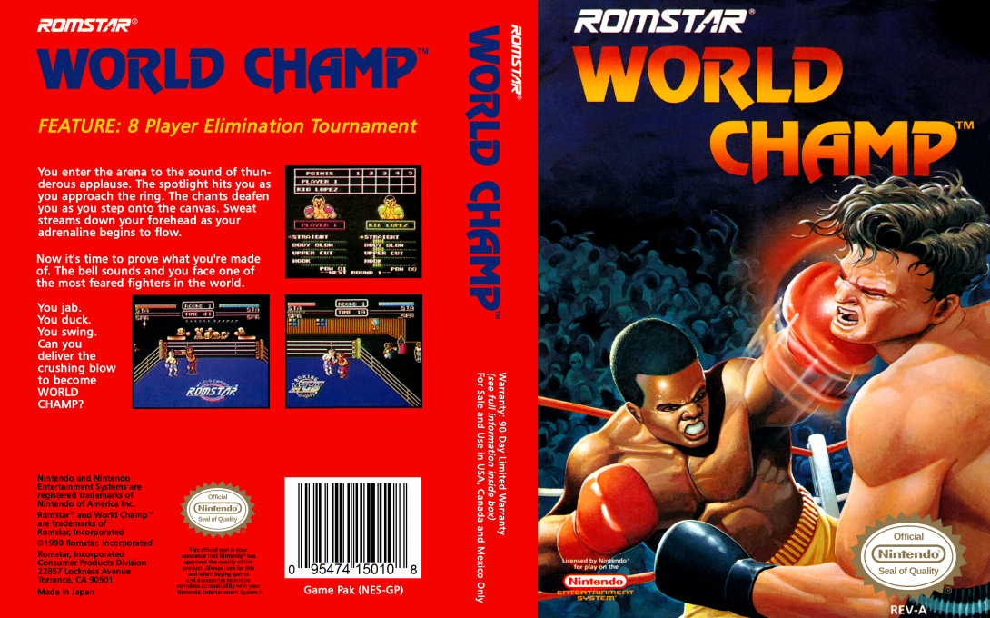 World Champ : Super Boxing Great Fight [US] nes 1991 Box Art