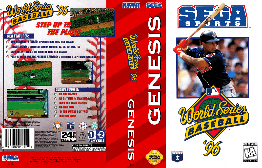 World Series Baseball ’96 [US] segaMD 1996 Box Art