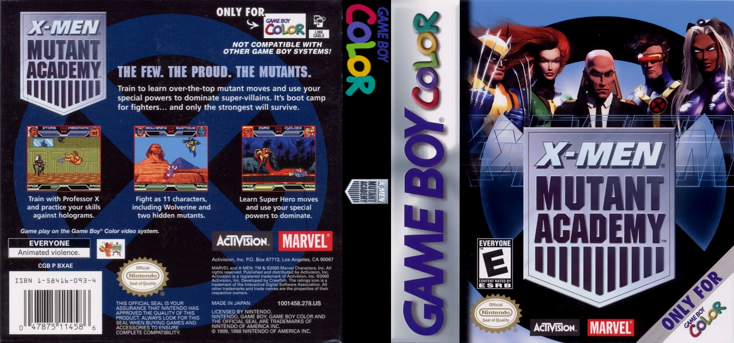 X-Men : Mutant Academy [US,EU] gbc 2000 Box Art