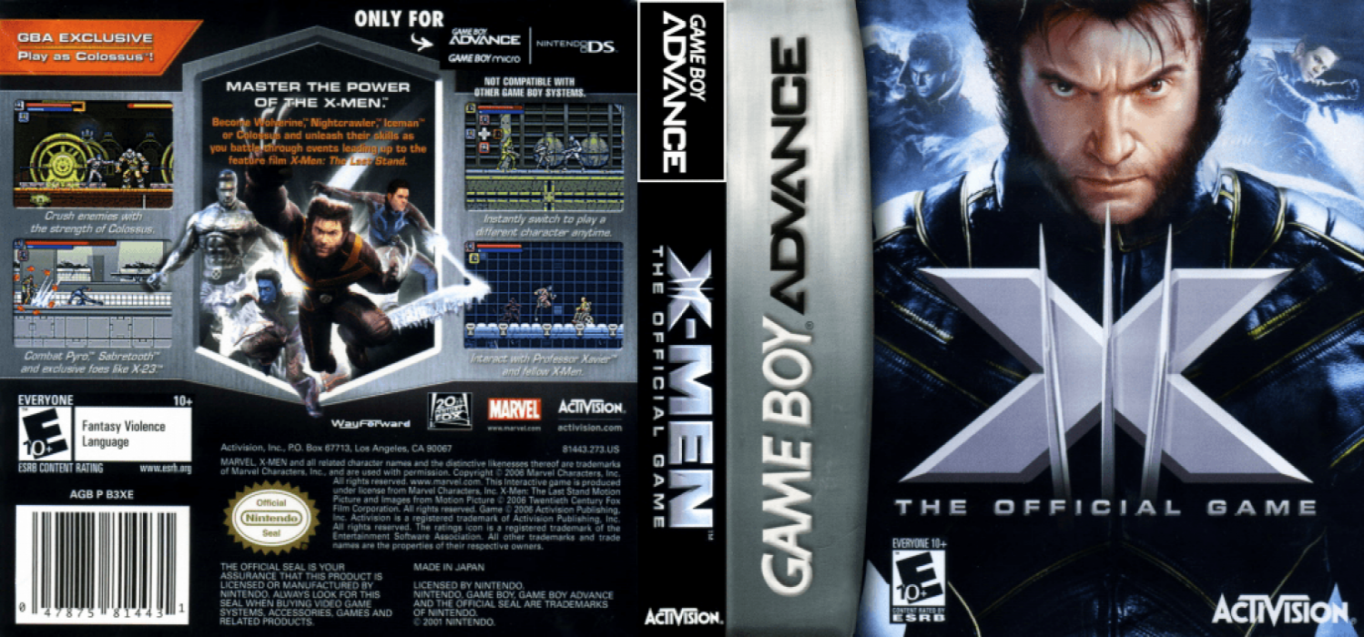 X-Men : The Official Game [US] gba 2006 Box Art