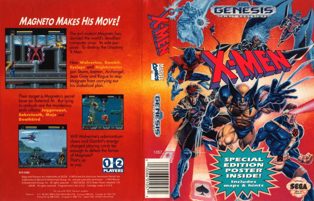 X-Men [US] segaMD 1993 Box Art