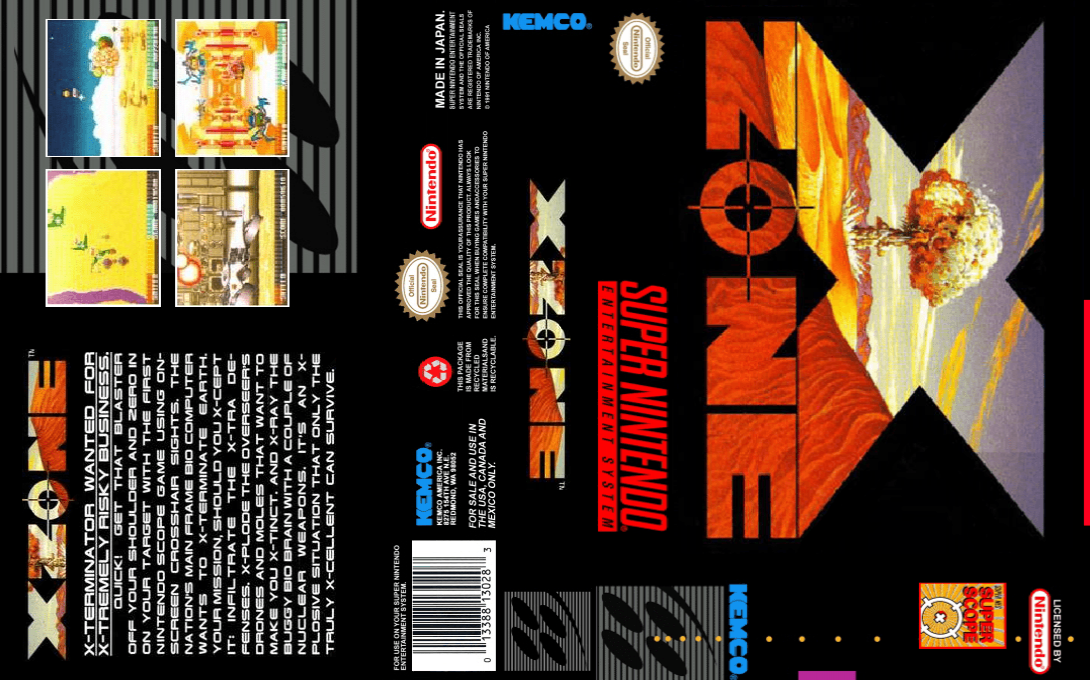 X Zone [US,JP] snes 1992 Box Art
