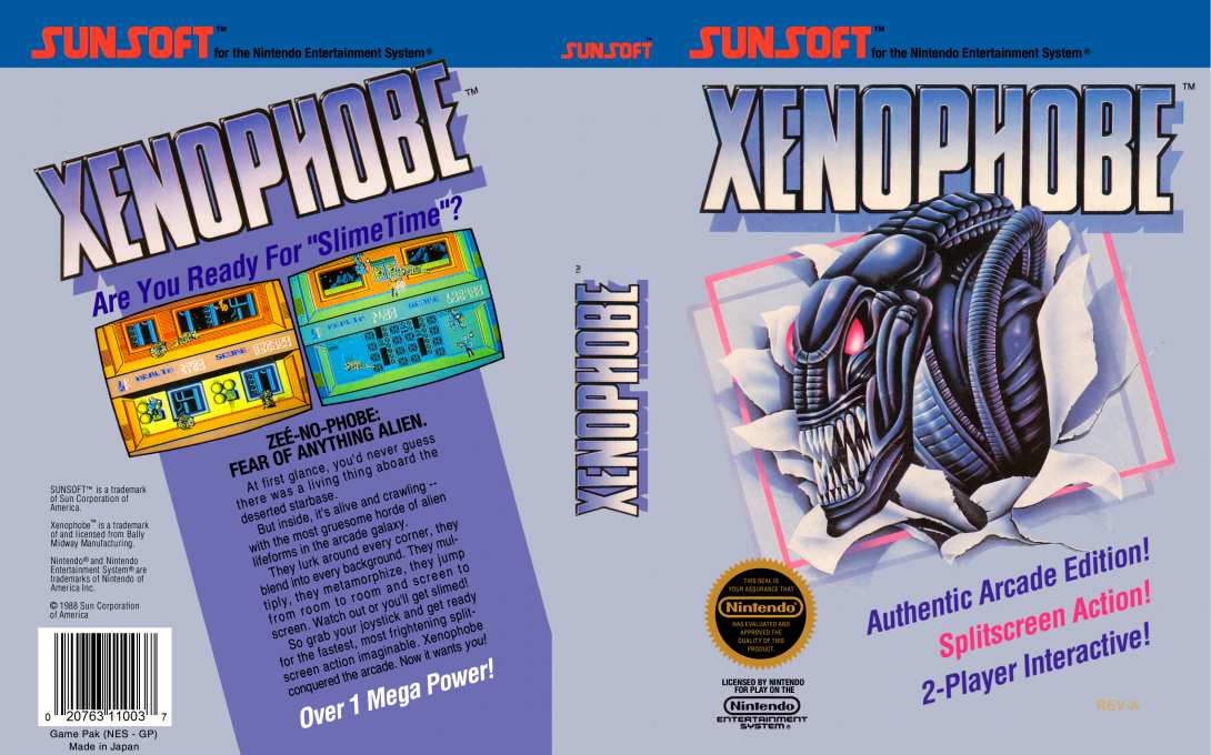 Xenophobe [US] nes 1989 Box Art
