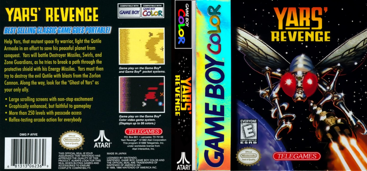 Yars’ Revenge [US,EU] gbc 1999 Box Art