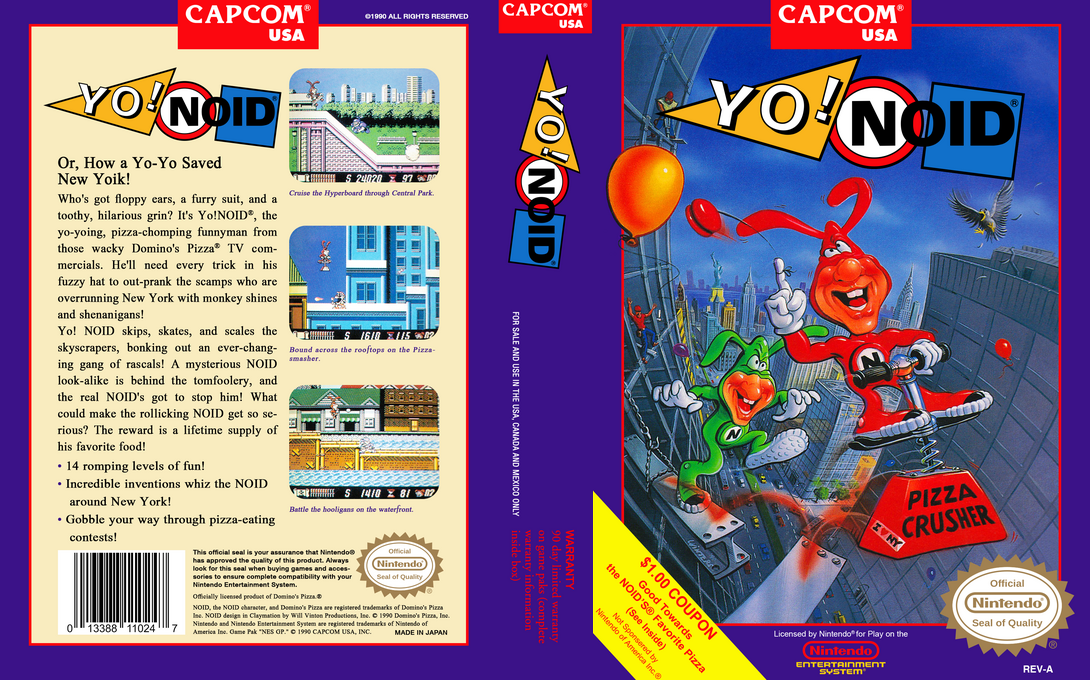 Yo! Noid [US] nes 1990 Box Art