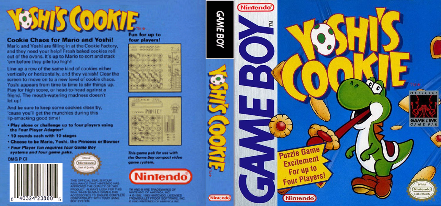 Yoshi no Cookie [US,EU] gb 1993 Box Art