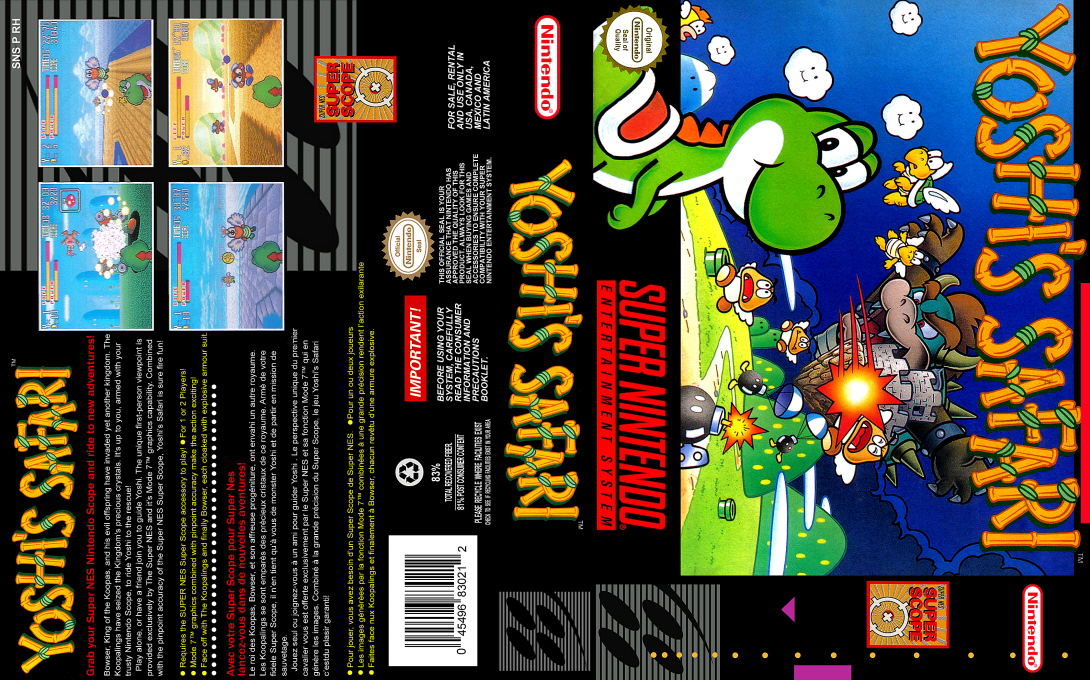 Yoshi’s Safari [US] snes 1993 Box Art
