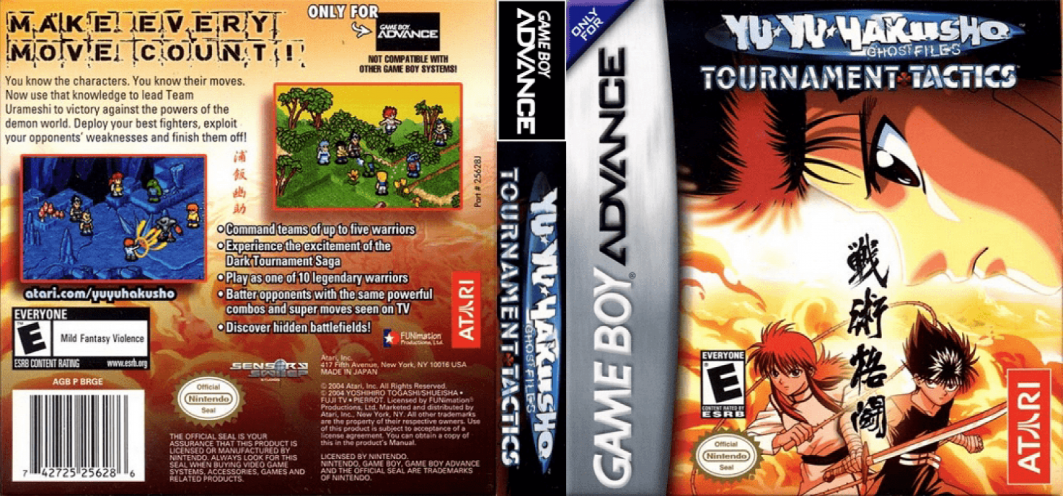 Yu Yu Hakusho – Ghost Files: Tournament Tactics [US,EU] gba 2004 Box Art