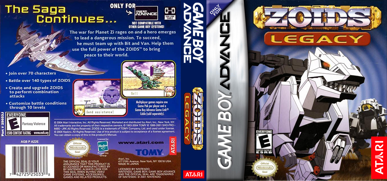 Zoids Legacy [US] gba 2004 Box Art