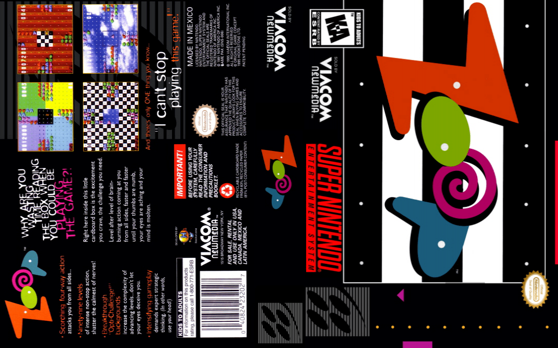 Zoop [US] snes 1995 Box Art