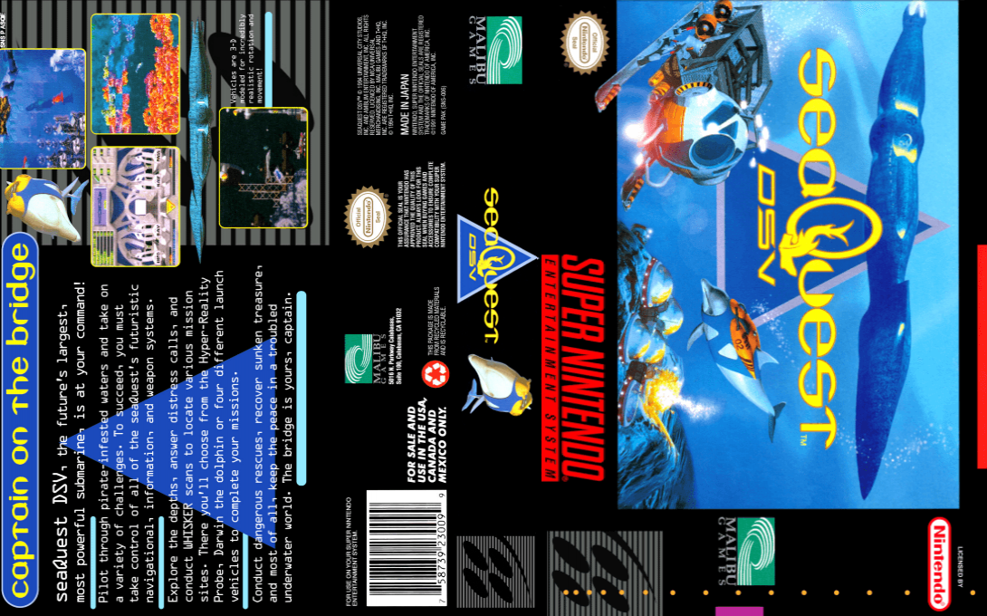SeaQuest DSV [US] snes 1995 Box Art