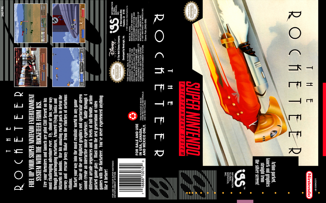 Adventures of the Rocketeer, The (Japan) [JP] snes 1992 Box Art