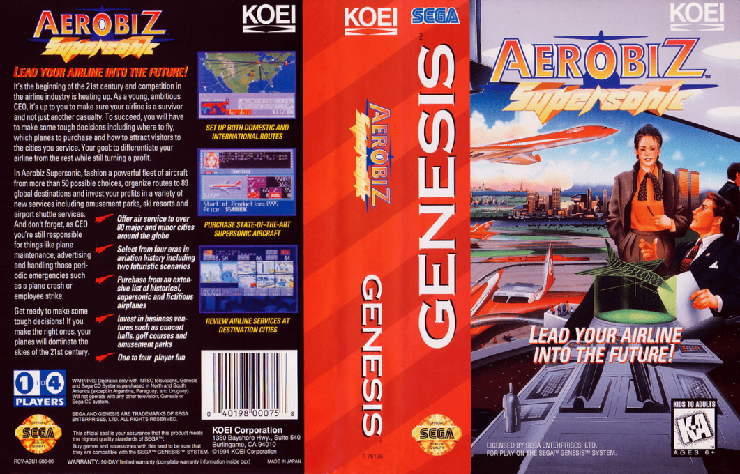 Air Management II – Koukuuou o Mezase (Japan) [JP] segaMD 1994 Box Art