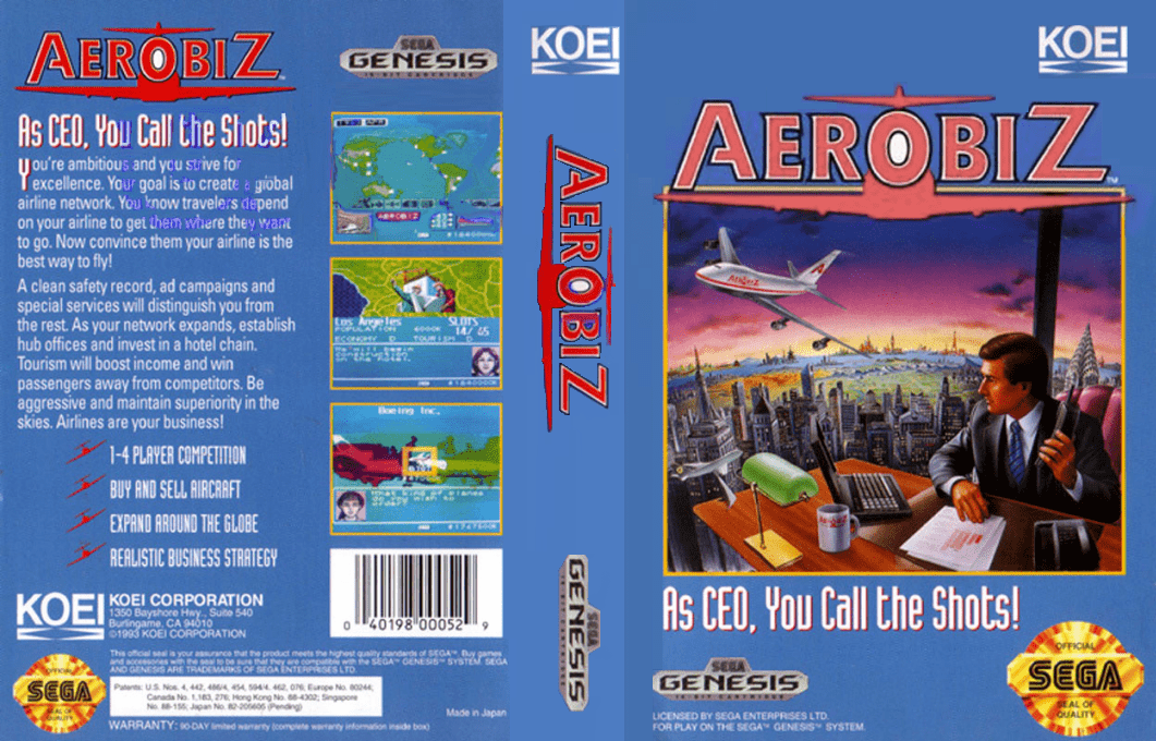 Air Management – Oozora ni Kakeru (Japan) [JP] segaMD 1992 Box Art