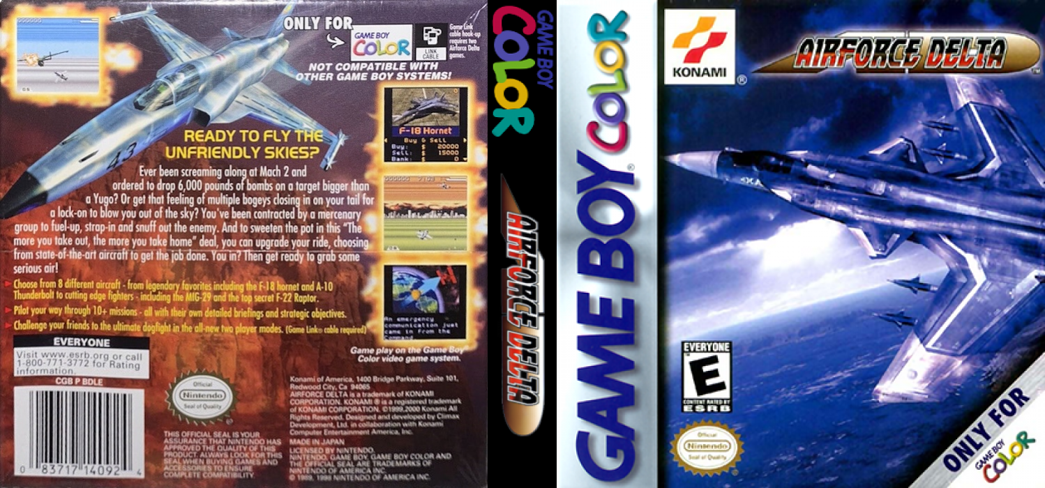 AirForce Delta (Japan) [JP] gbc 2000 Box Art