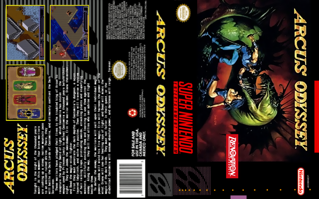 Arcus Spirits (Japan) [JP] snes 1993 Box Art