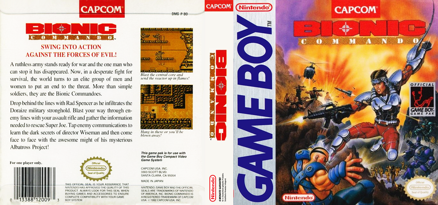 Bionic Commando (Japan) [JP] gb 1992 Box Art