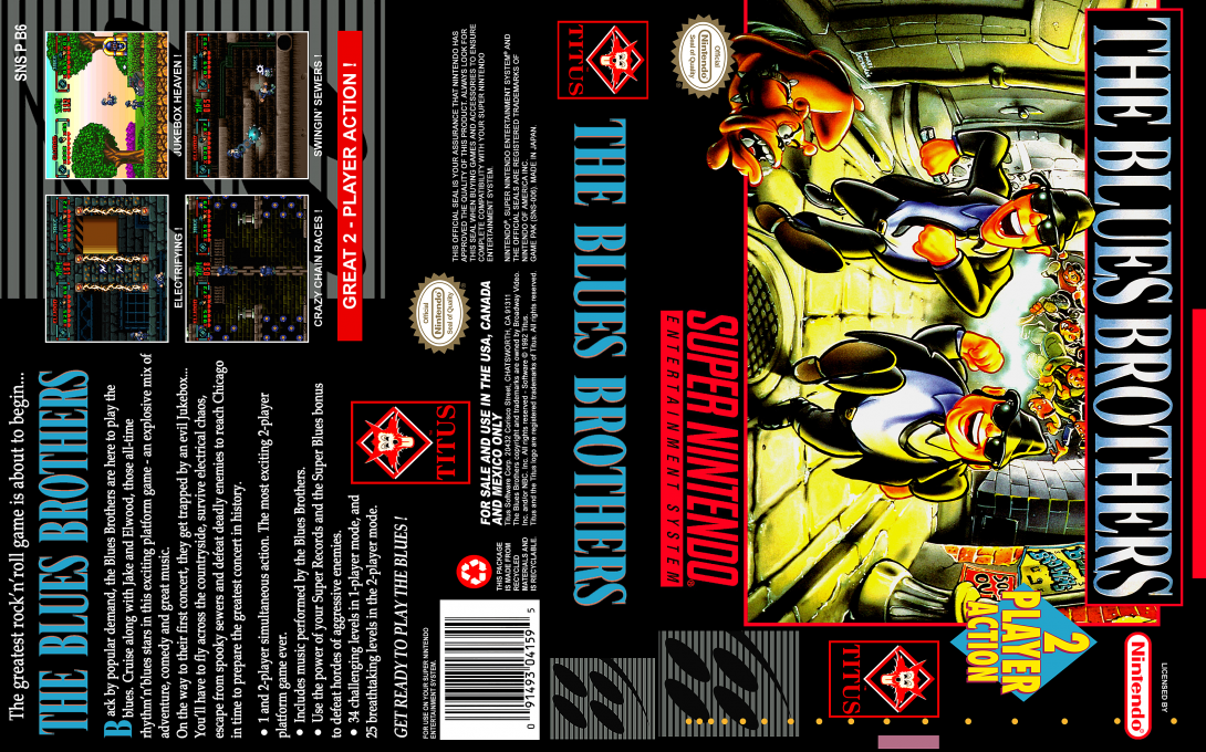 Blues Brothers, The (Japan) [JP] snes 1993 Box Art