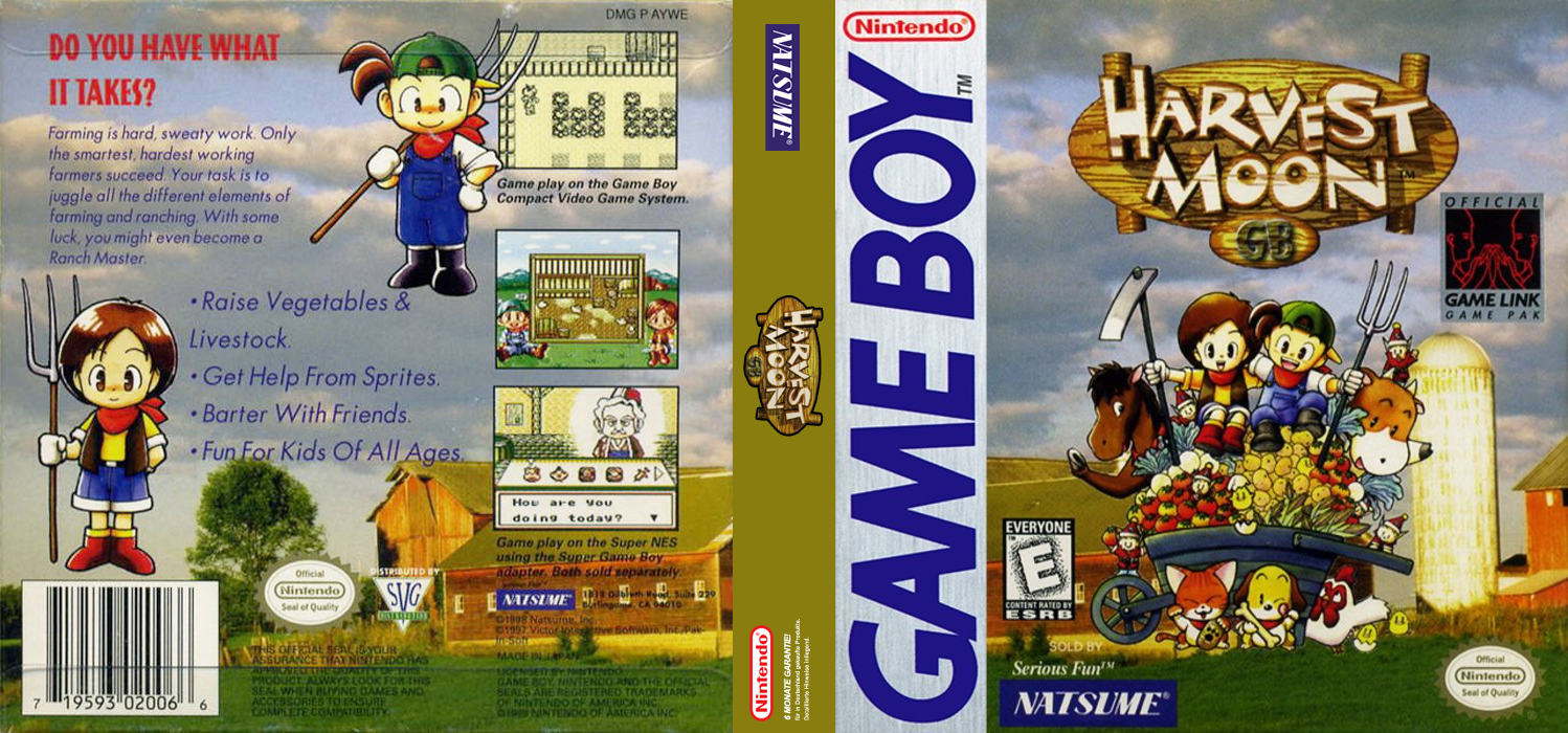Bokujou Monogatari GB (Japan) (Rev 1) (SGB Enhanced) [JP] gb 1997 Box Art