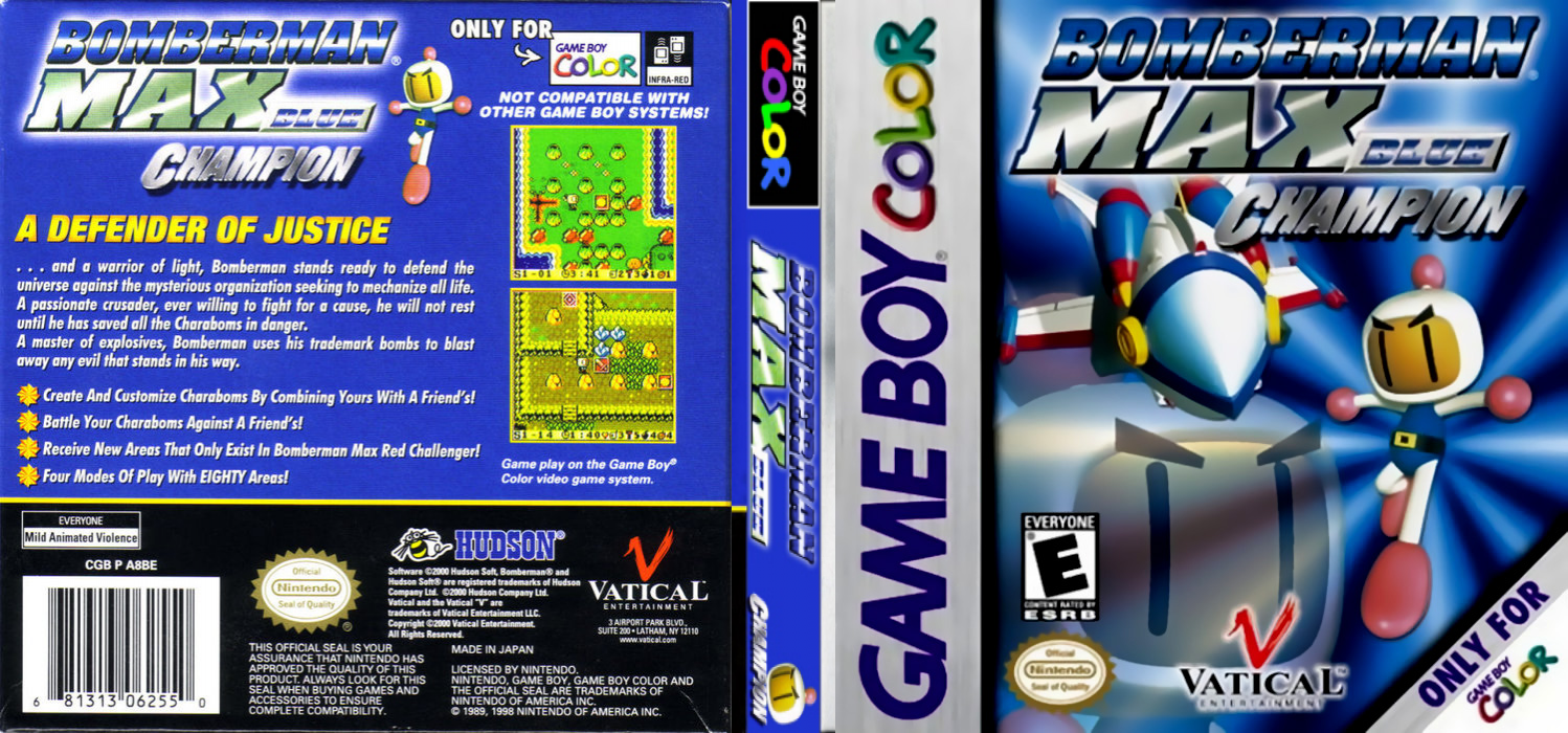 Bomberman Max – Hikari no Yuusha (Japan) [JP] gbc 2000 Box Art