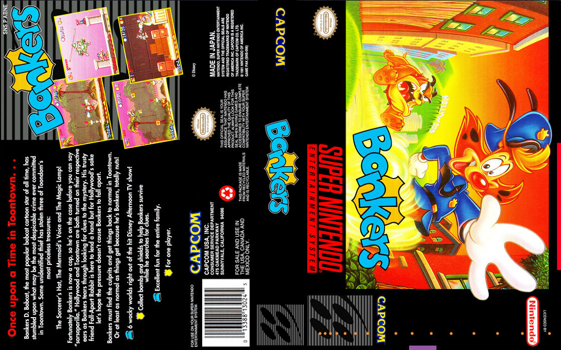 Bonkers – Hollywood Daisakusen! (Japan) [JP] snes 1994 Box Art