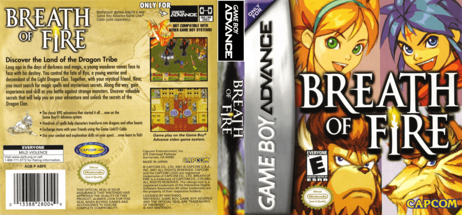 Breath of Fire – Ryuu no Senshi (Japan) [JP] gba 2001 Box Art
