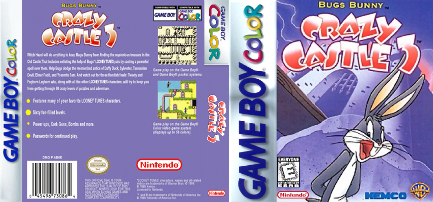 Bugs Bunny – Crazy Castle 3 (Japan) (GB Compatible) [JP] gbc 1999 Box Art