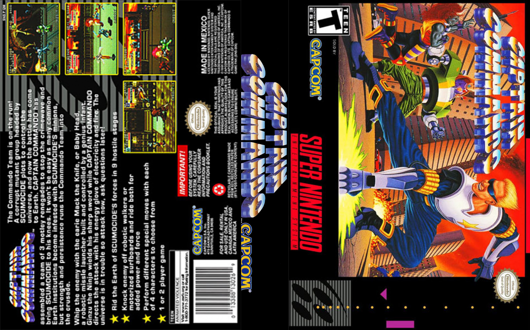 Captain Commando (Japan) [JP] snes 1995 Box Art