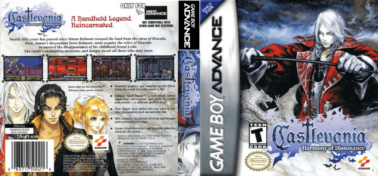 Castlevania – Byakuya no Concerto (Japan) [JP] gba 2002 Box Art