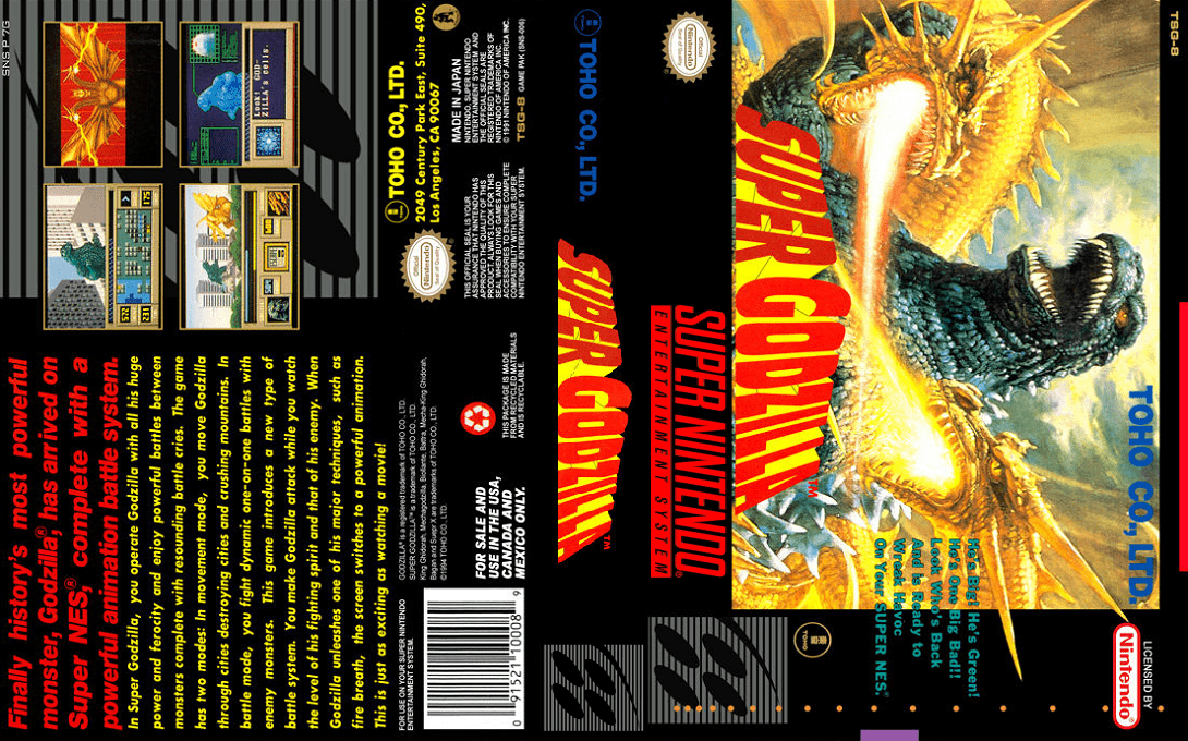 Chou Gojira – Super Godzilla (Japan) (Rev 1) [JP] snes 1994 Box Art