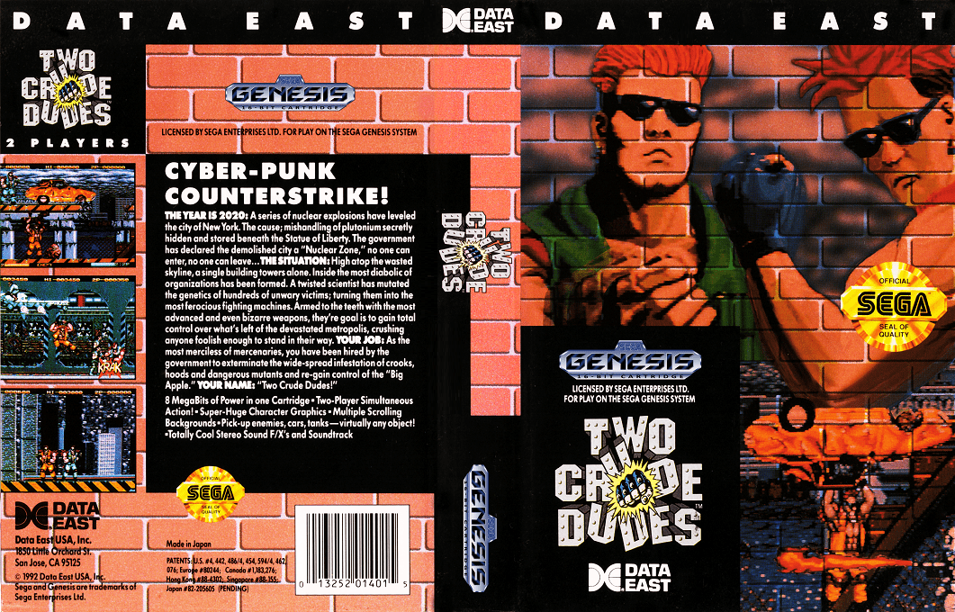 Crude Buster (Japan) (En) [JP] segaMD 1992 Box Art