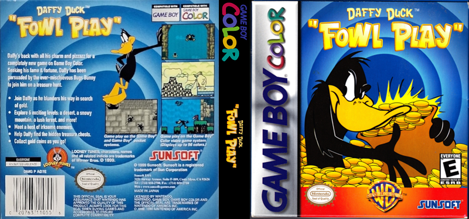 Daffy Duck – Subette Koron de Oogane Mochi (Japan) (GB Compatible) [JP] gbc 1999 Box Art