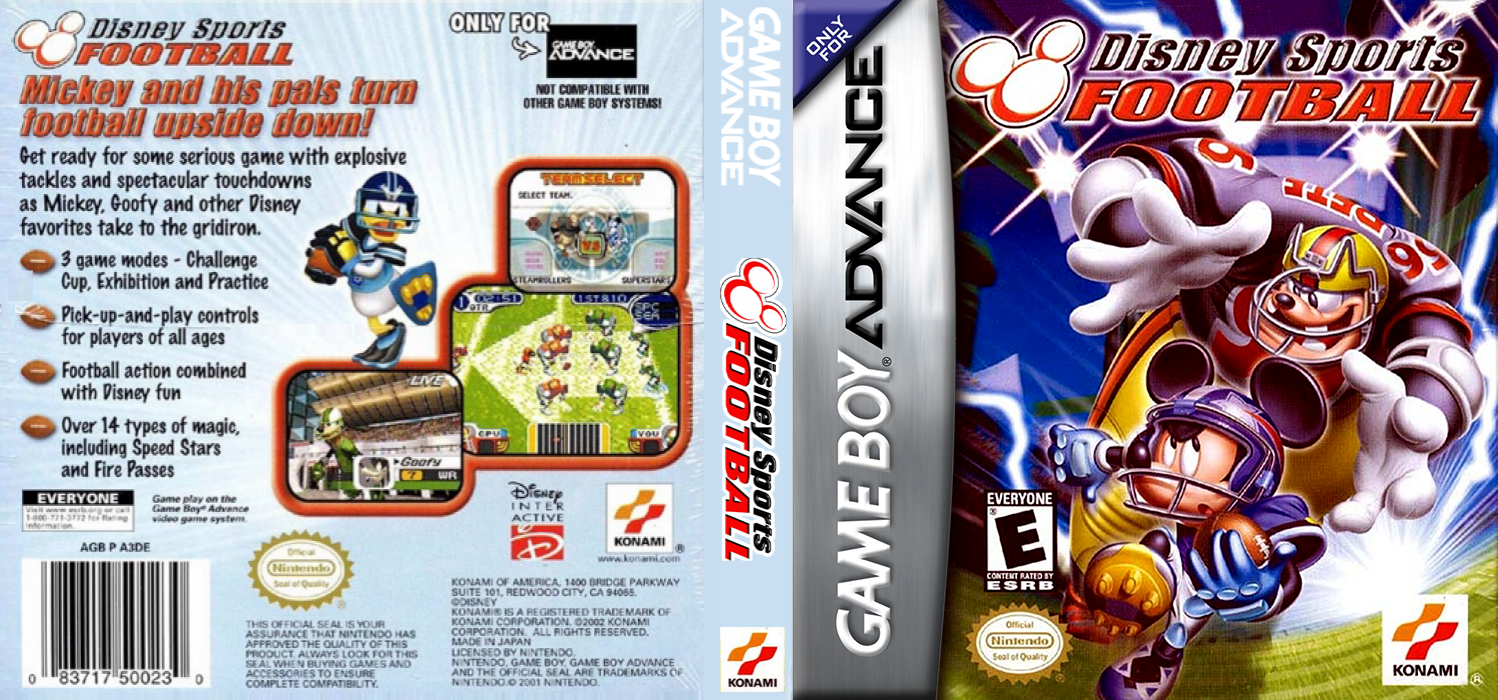 Disney Sports – American Football (Japan) [JP] gba 2002 Box Art