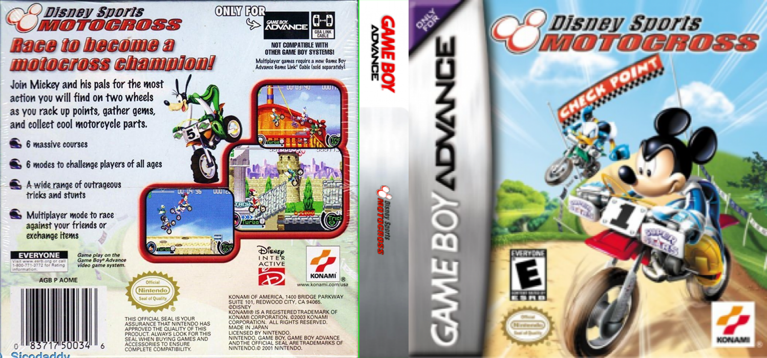 Disney Sports – Motocross (Japan) [JP] gba 2003 Box Art