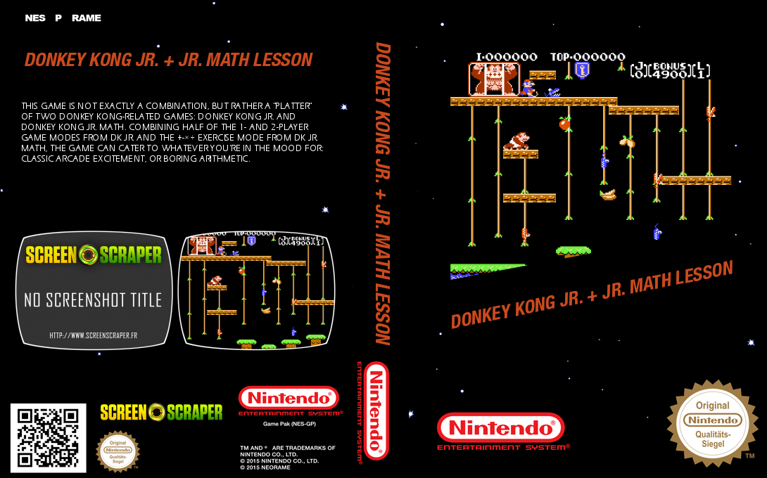 Donkey Kong Jr. + Jr. Lesson (Japan) [JP] nes Unknown Year Box Art