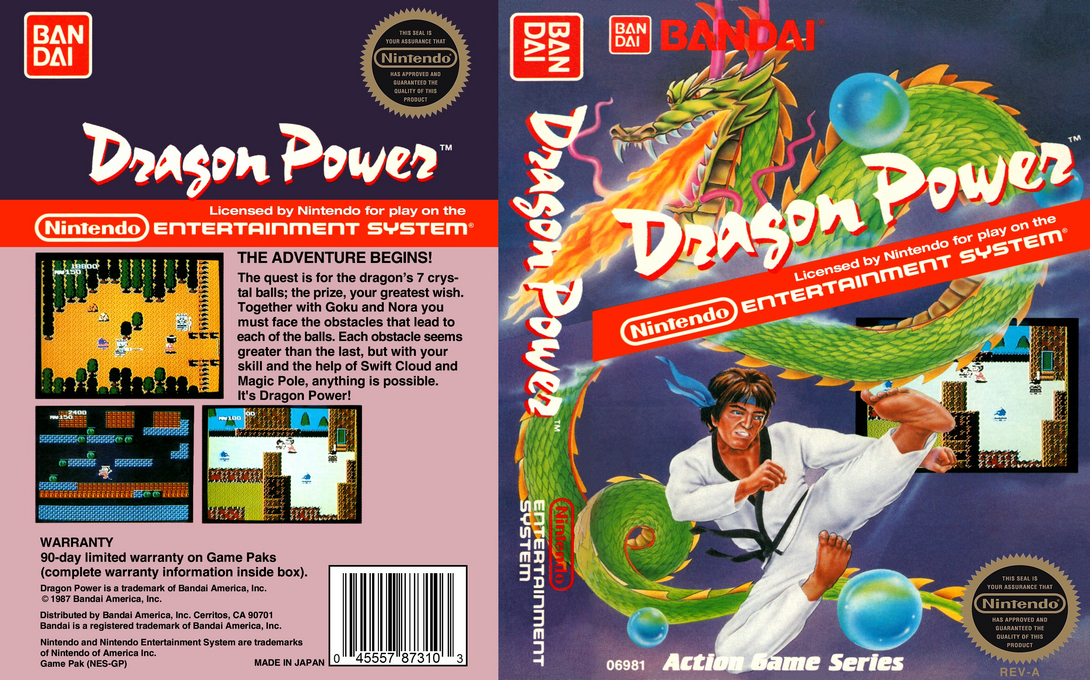 Dragon Ball – Shen Long no Nazo (Japan) [JP] nes 1988 Box Art