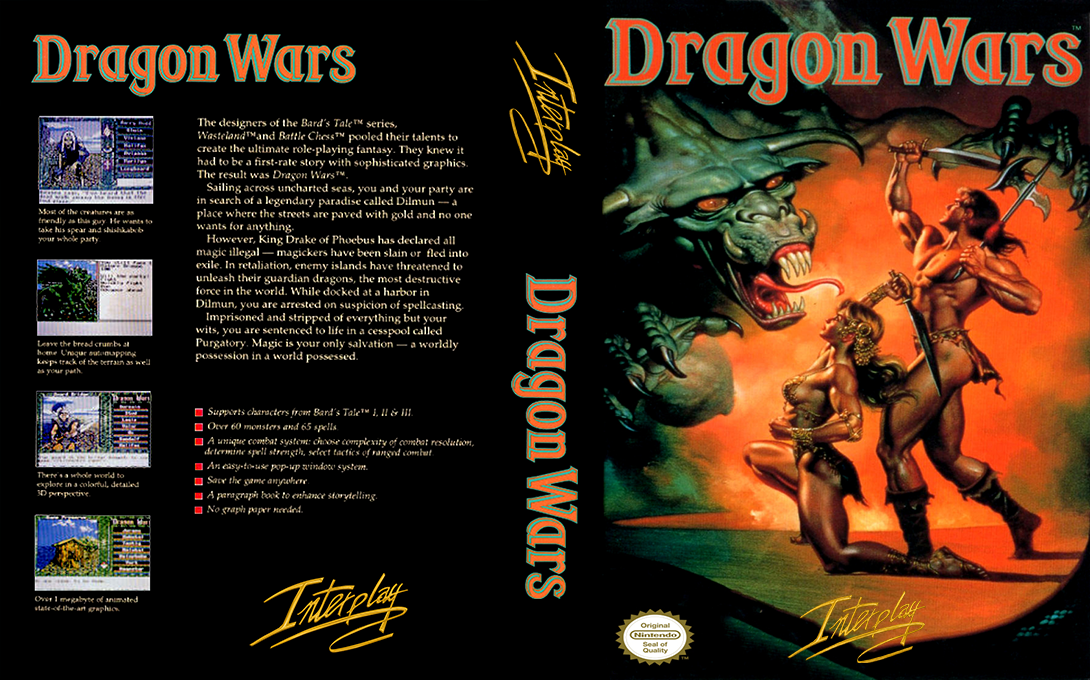 Dragon Wars (Japan) [JP] nes 1991 Box Art
