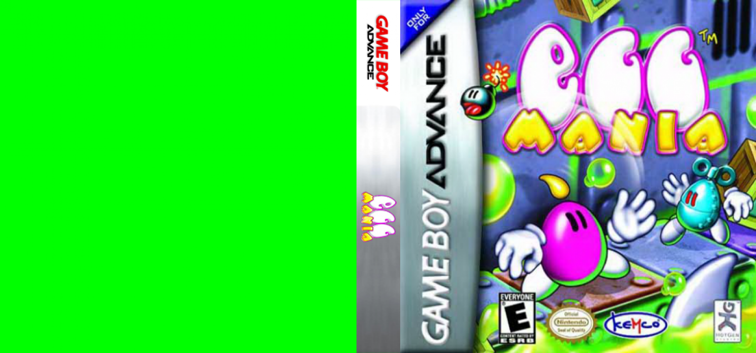 Egg Mania – Tsukande! Mawashite! Dossun Puzzle!! (Japan) [JP] gba 2002 Box Art