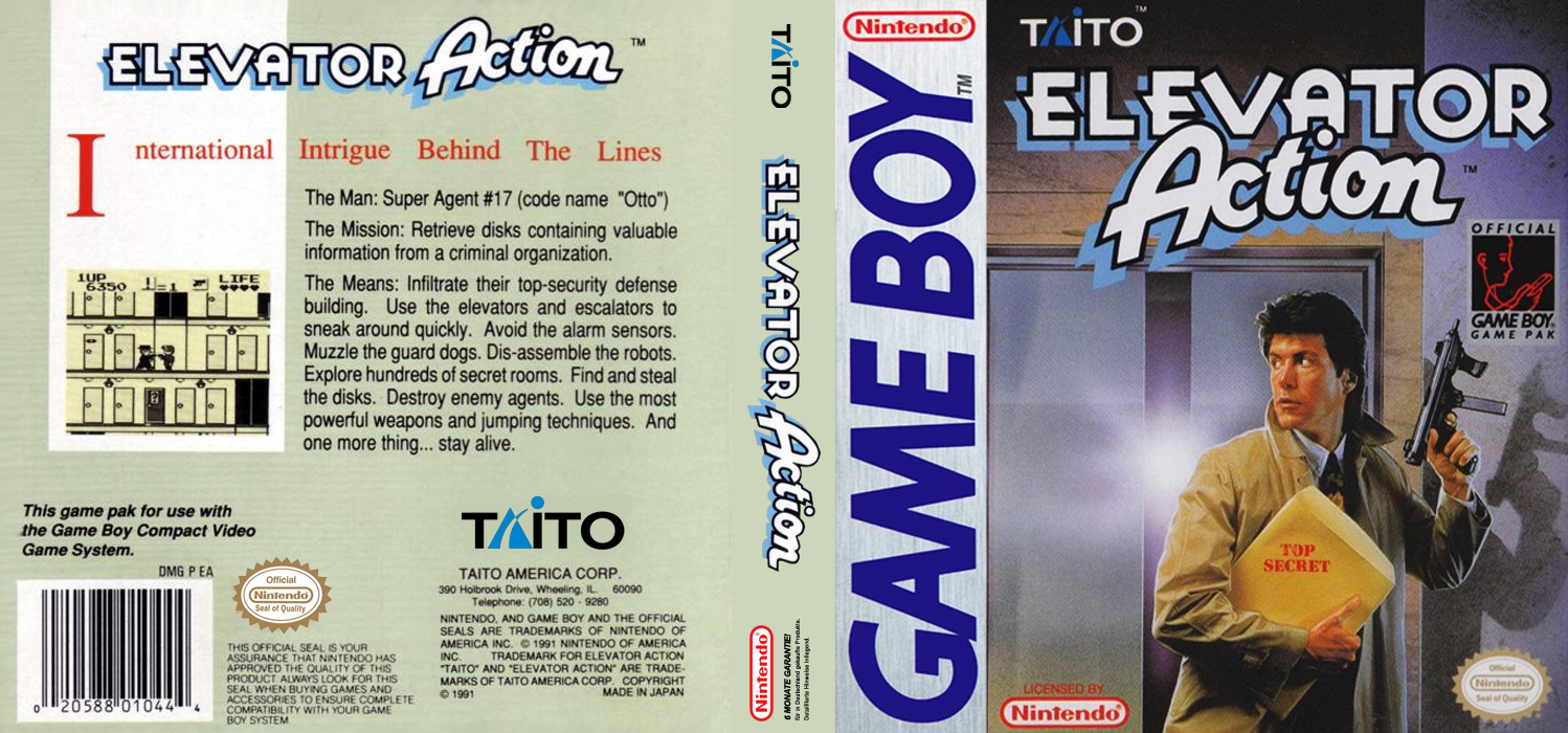 Elevator Action (Japan) [JP] gb 1991 Box Art