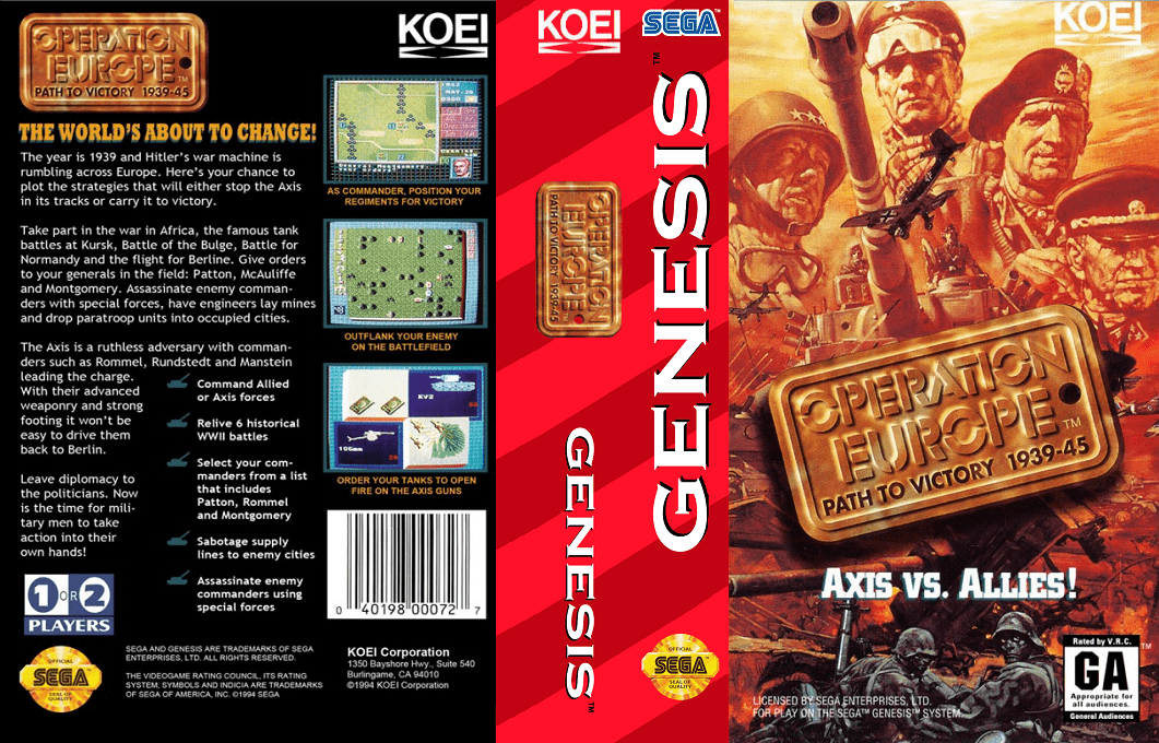Europa Sensen (Japan) [JP] segaMD 1994 Box Art