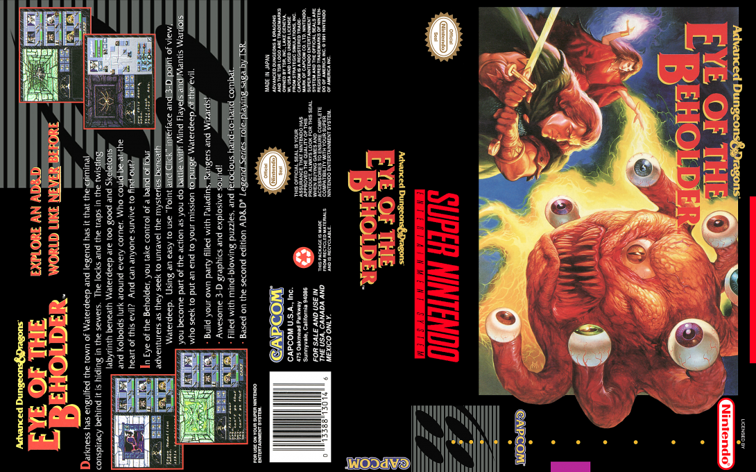 Eye of the Beholder (Japan) [JP] snes 1994 Box Art