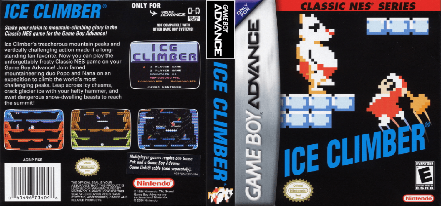 Famicom Mini 03 – Ice Climber (Japan) (En) [JP] gba 2004 Box Art