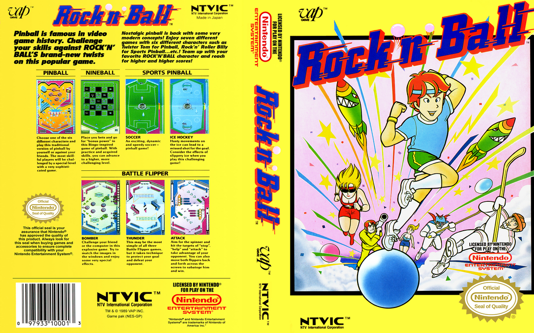 Family Pinball (Japan) [JP] nes 1990 Box Art