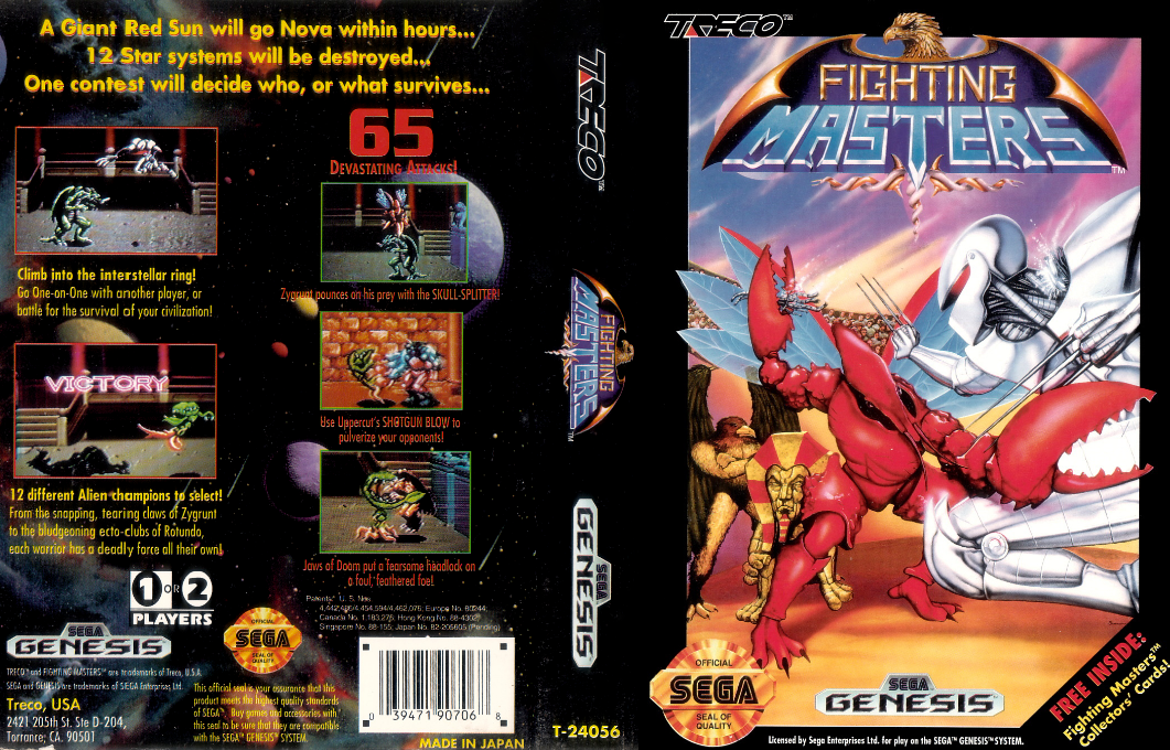 Fighting Masters (Japan, Korea) (En) [JP,KR] segaMD 1992 Box Art