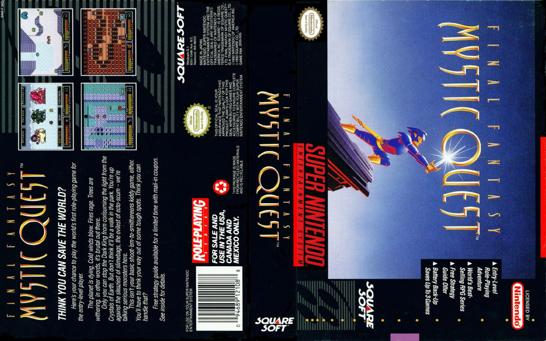 Final Fantasy USA – Mystic Quest (Japan) [JP] snes 1992 Box Art