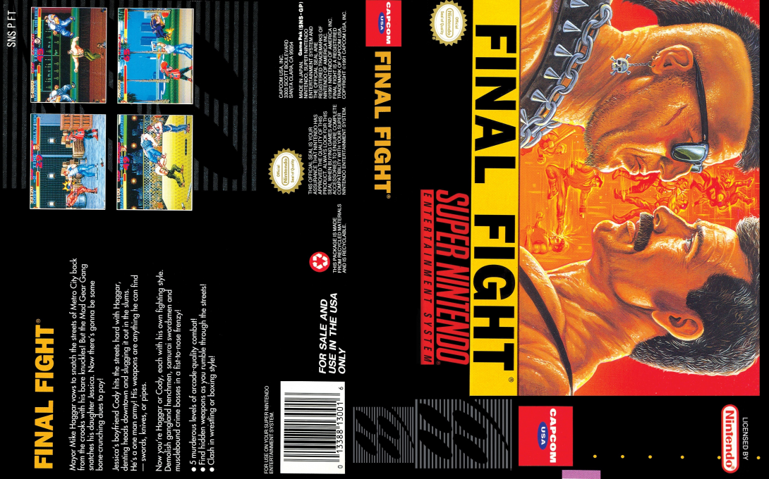 Final Fight (Japan) [JP] snes 1991 Box Art