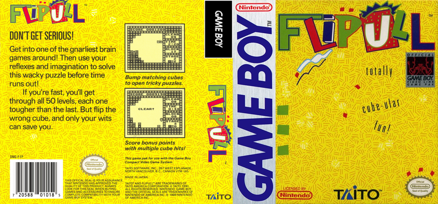 Flipull – An Exciting Cube Game (Japan) [JP] gb 1990 Box Art