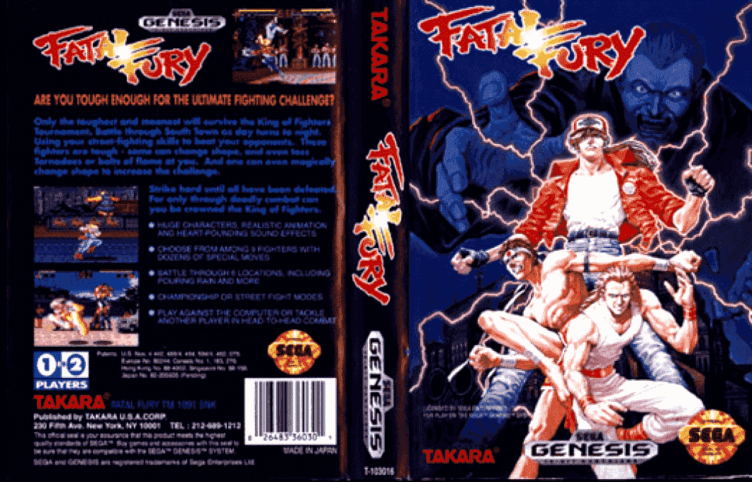 Garou Densetsu – Shukumei no Tatakai (Japan) [JP] segaMD 1993 Box Art